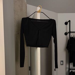 Naked Wardrobe Black Long Sleeve Top